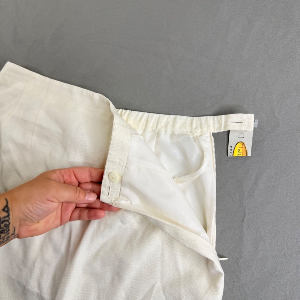 Talbots Petites White Linen Blend Maxi Skirt Size 6P Italian Fabric NWT - Picture 6 of 12